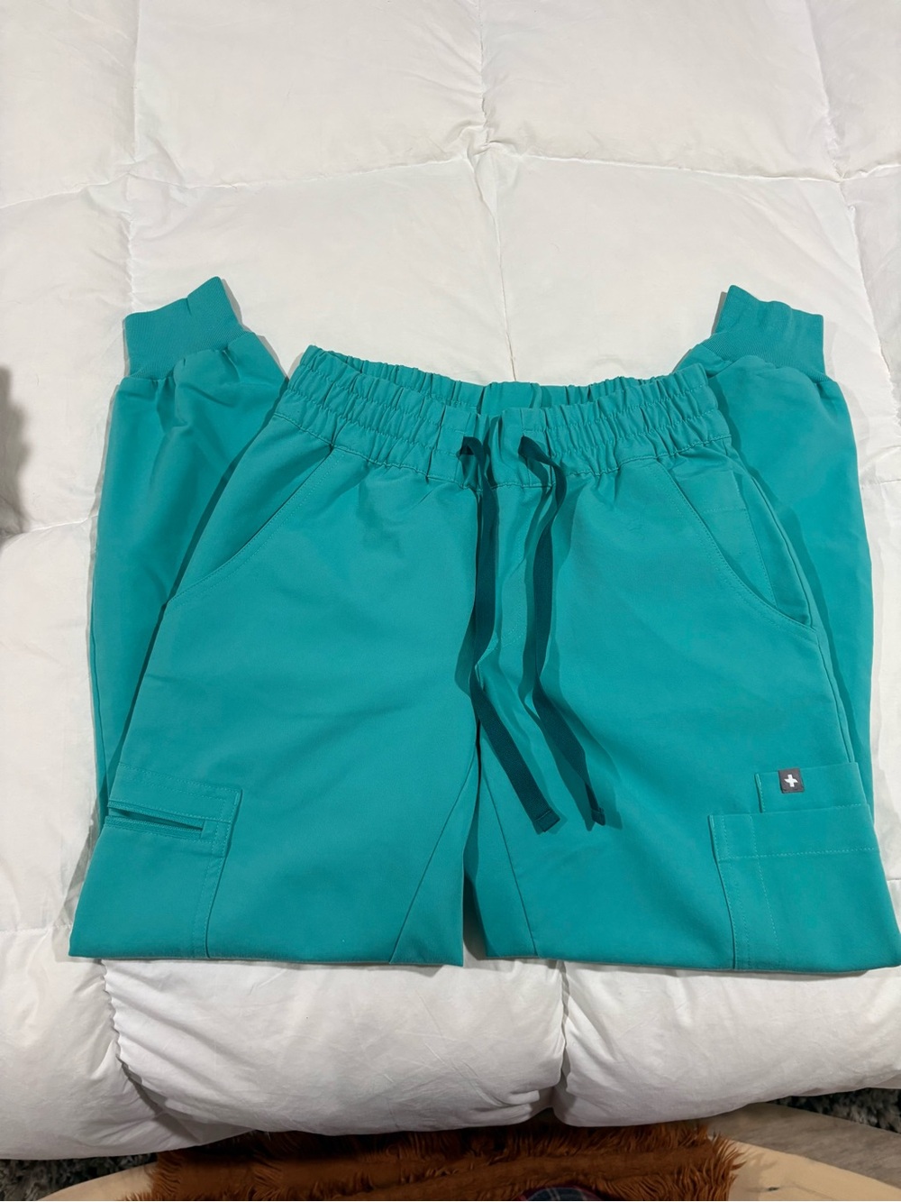 Figs XXS/P Teal Drawstring Cargo Joggers